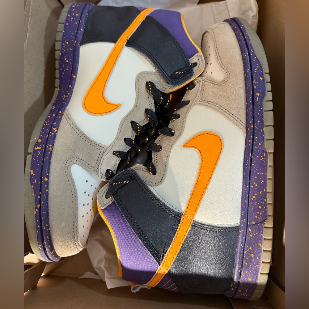 Nike Kids Sneakers - Orange, Purple, and Beige